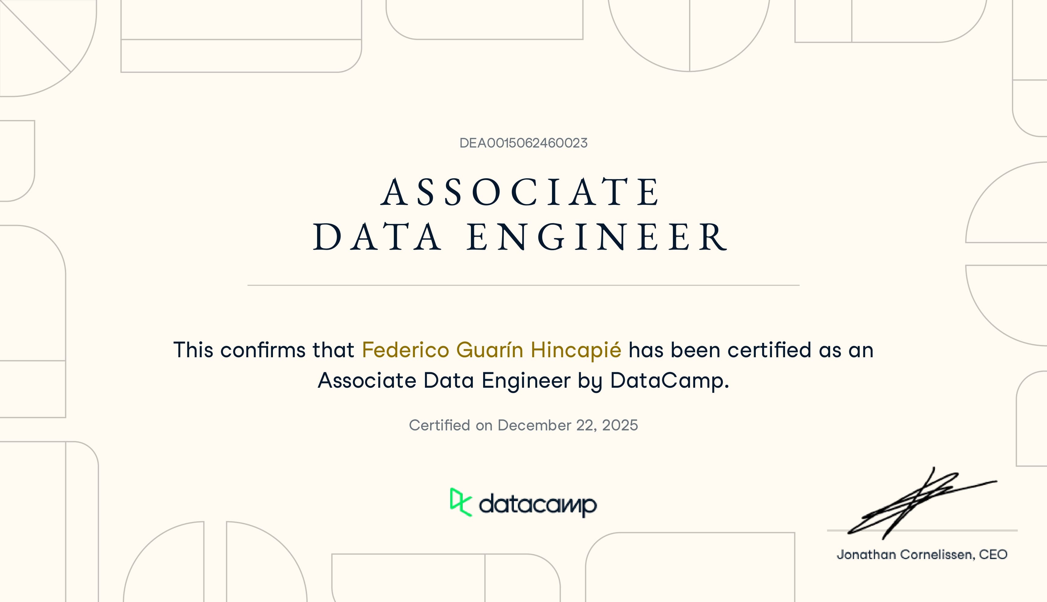 DataCamp Data Engineer Associate